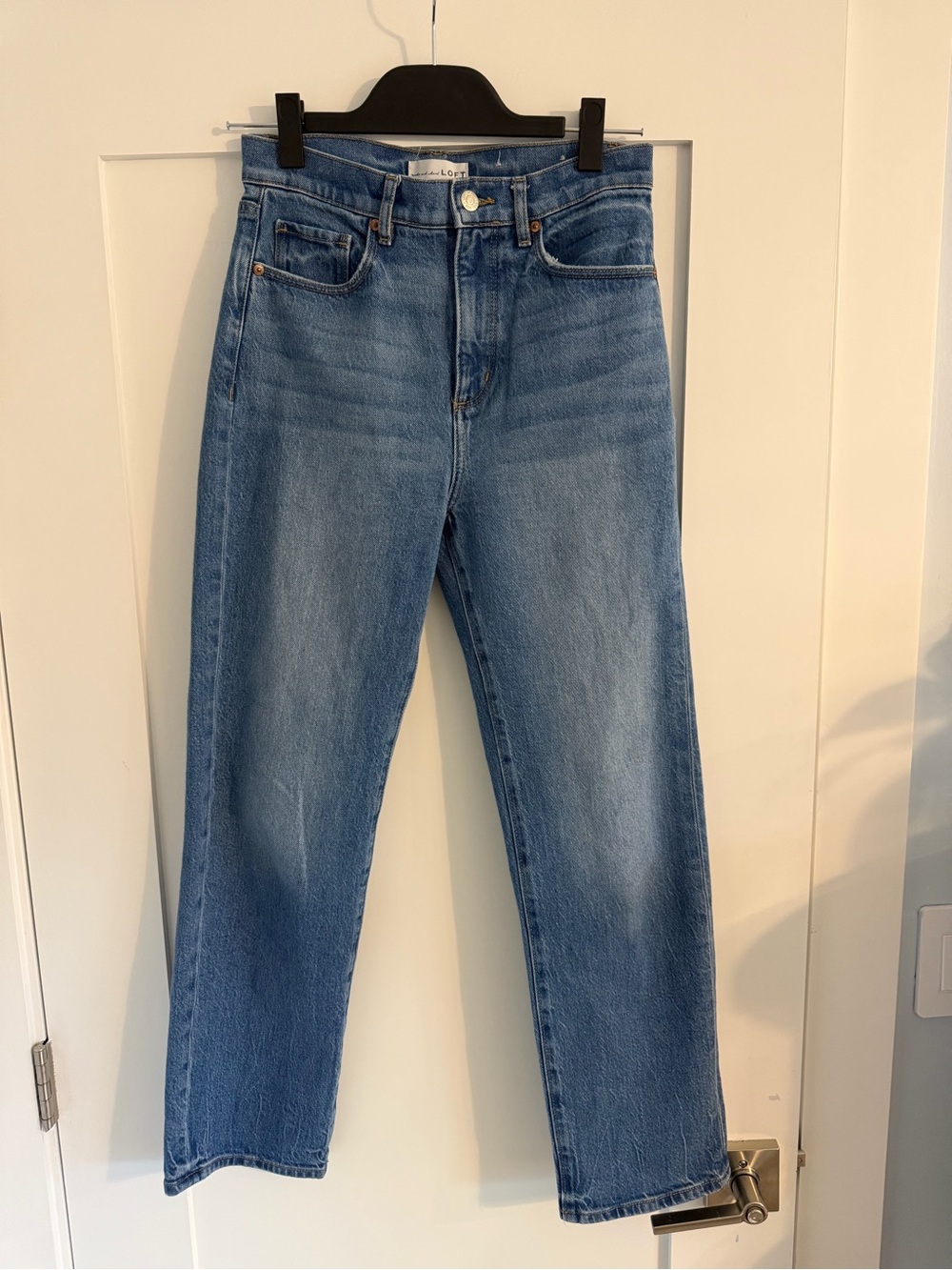 Loft Women's High-Rise Straight Leg Blue Jeans Size 0/25